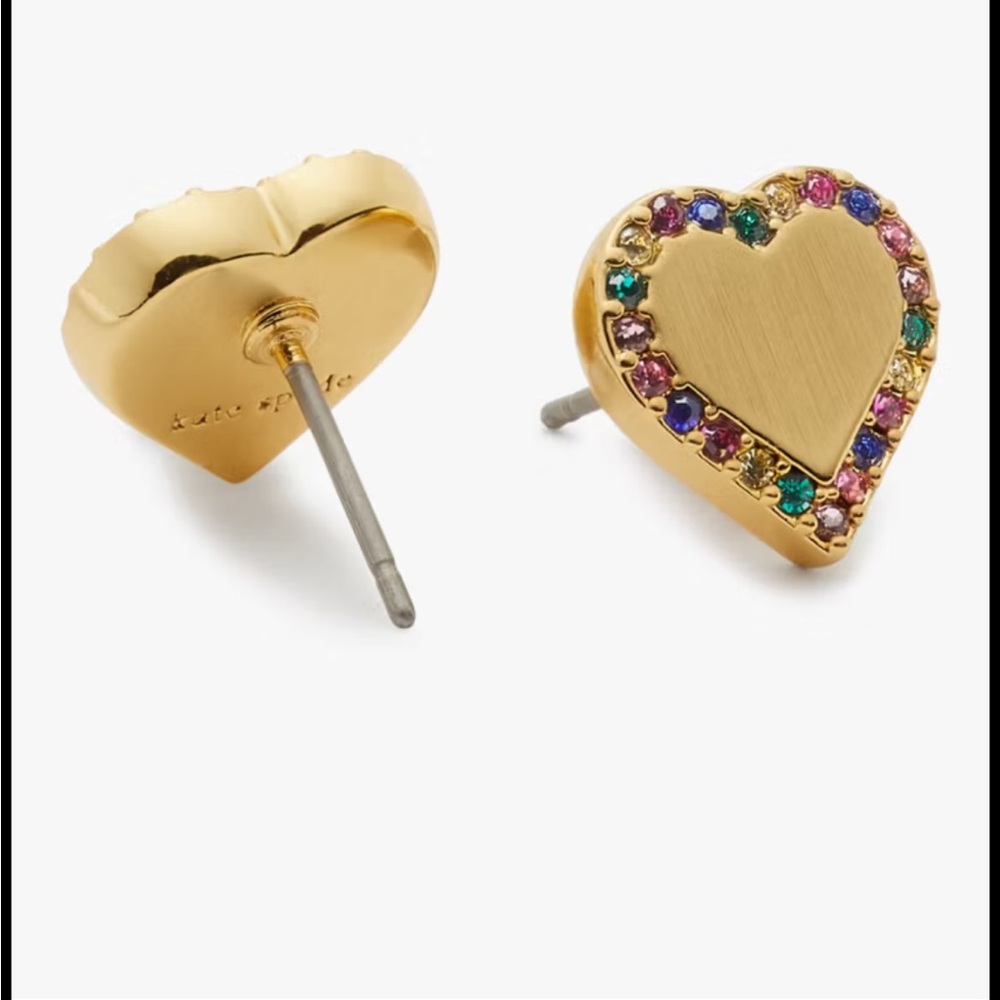 KATE SPADE TAKE HEART STUD EARRINGS. NEW